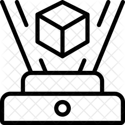 256x256 Hologram Icon Of Line Style