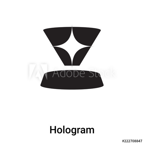 500x500 Hologram Icon Vector Isolated On White Background, Logo Concept