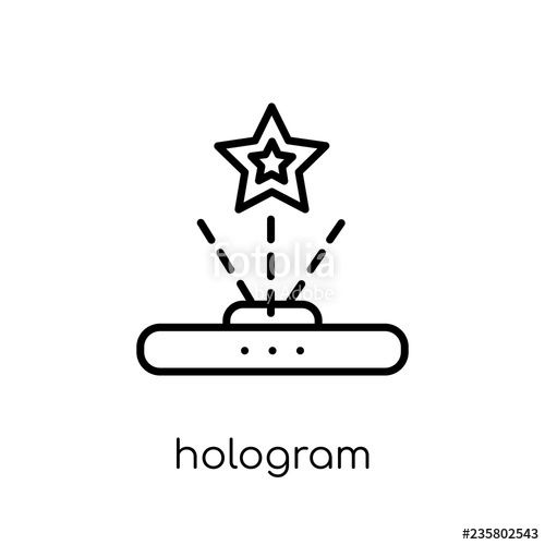 500x500 Hologram Icon Trendy Modern Flat Linear Vector Hologram Icon