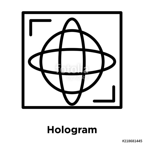 500x500 Hologram Icon Isolated On White Background Modern And Editable