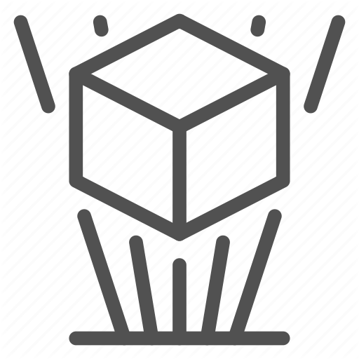 512x512 Cube, Hologram, Holographic, Isometric, Modeling, Projection