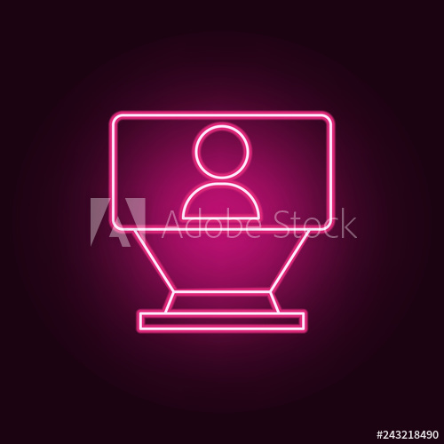 500x500 Holographic Image Icon Elements Of Artifical In Neon Style Icons