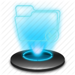 256x256 Download, Folder, Hologram, Holographic, System, Windows Icon