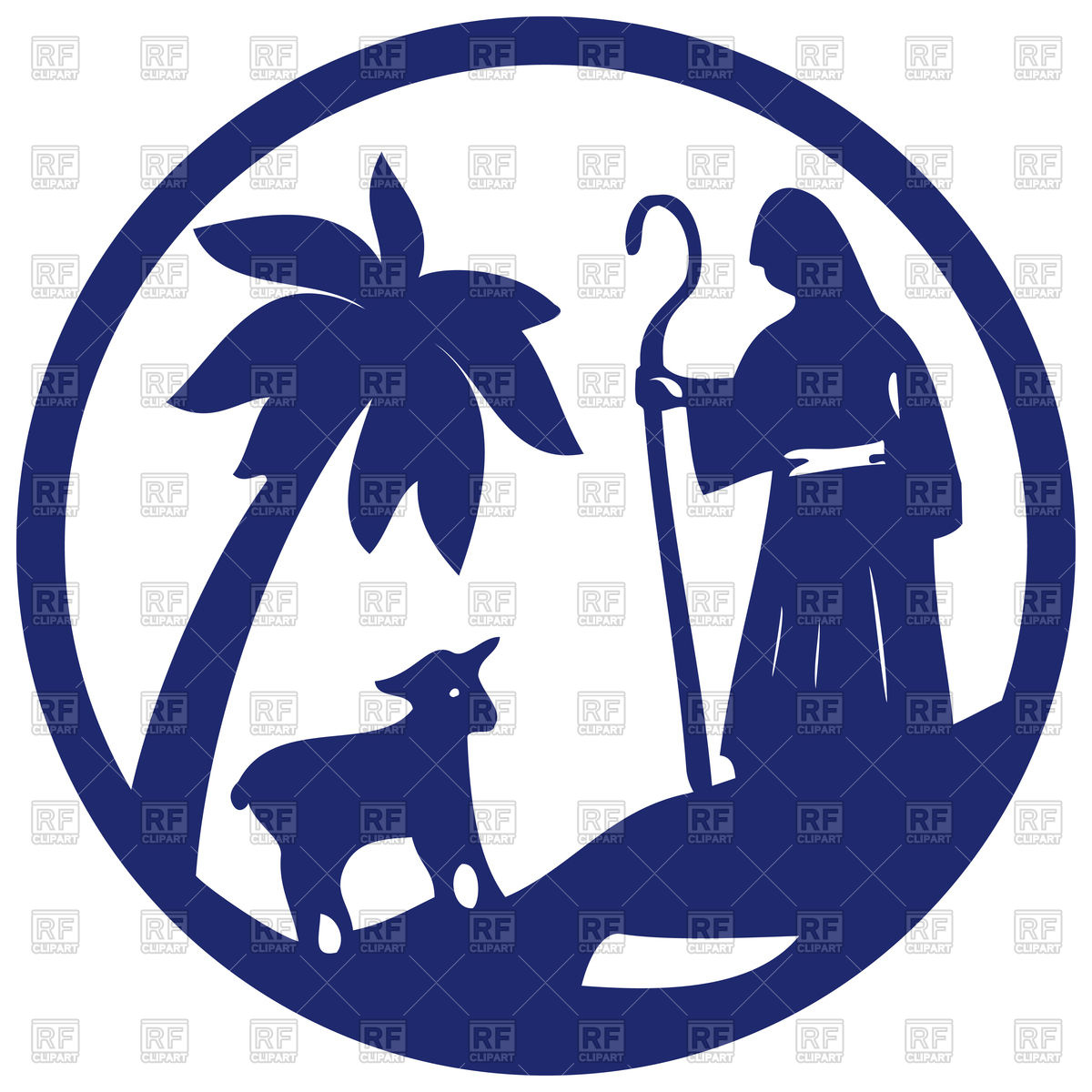 1200x1200 Shepherd And Sheep Holy Bible Icon Vector Image Of Conceptual