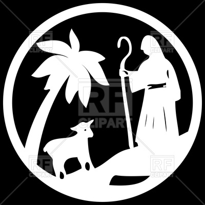 400x400 Shepherd And Sheep Icon Scene Of The Holy Bible Vector Image