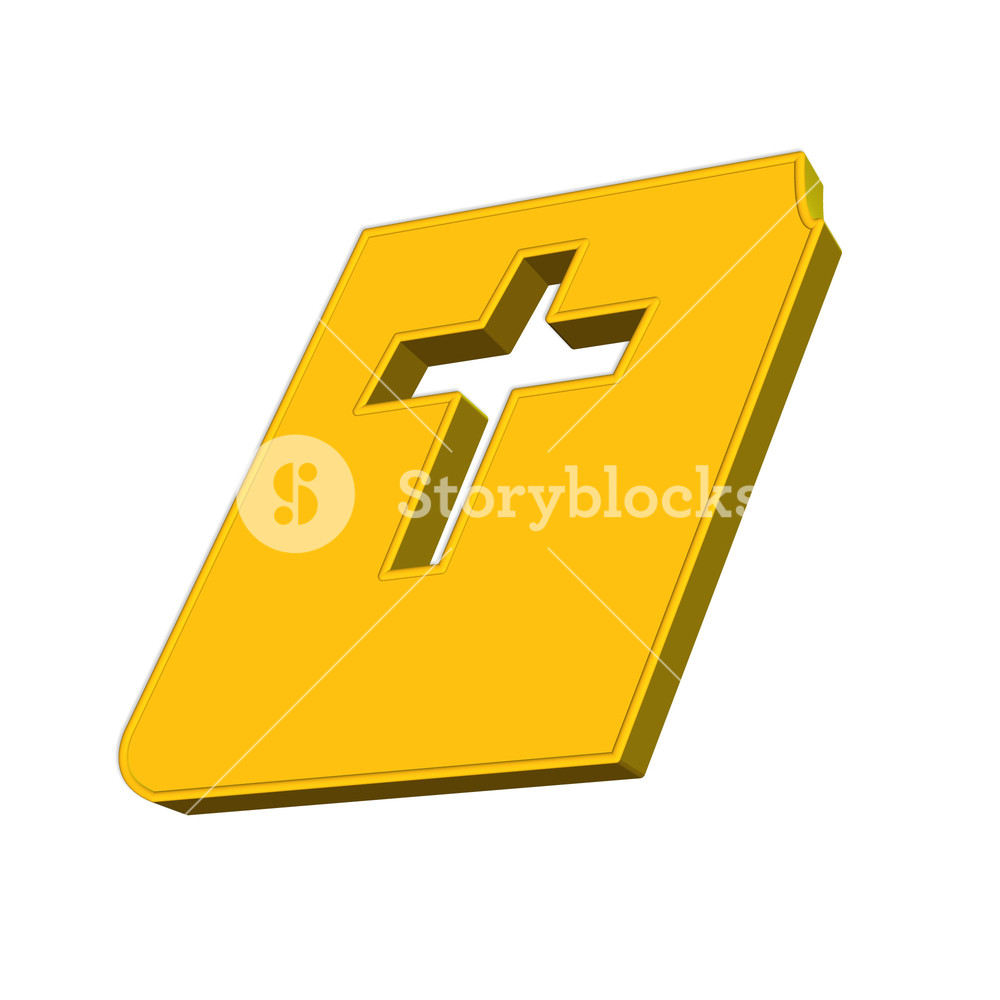 1000x1000 Symbolic Illustration Of A Holy Bible, Icon On White Royalty Free