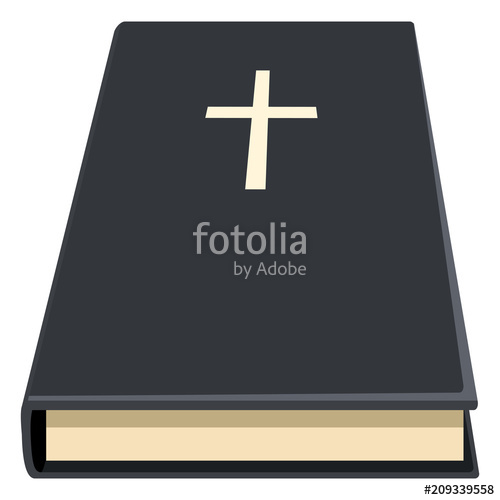 500x500 Vector Single Holy Bible Icon Christian Book Pictogram Stock