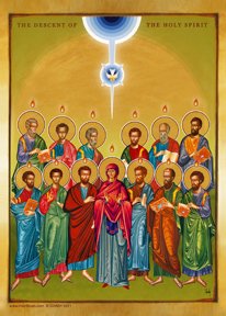 206x288 Descent Of The Holy Spirit Pentecost Icon Prints