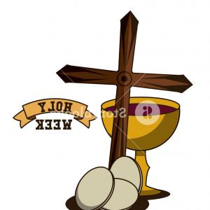 300x300 Holy Week Catholic Tradition Icon Vector Illustration Graphic