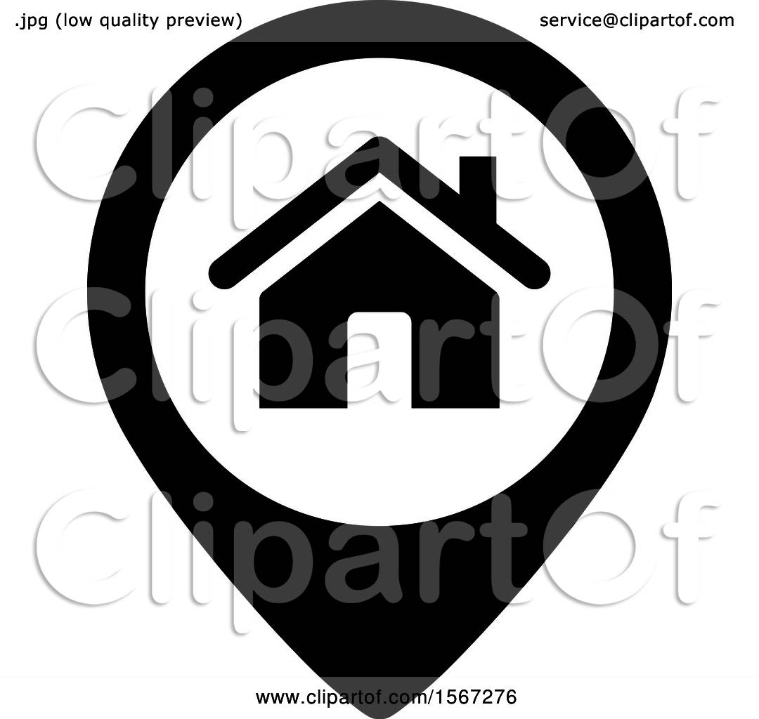 1080x1024 Clipart Of A Black And White Home Address Icon