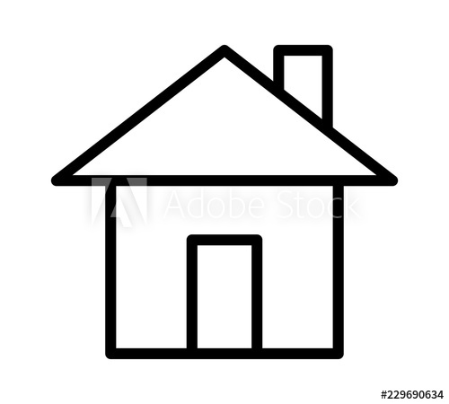 500x450 House, Home Residence Address Or Real Estate Line Art Vector Icon