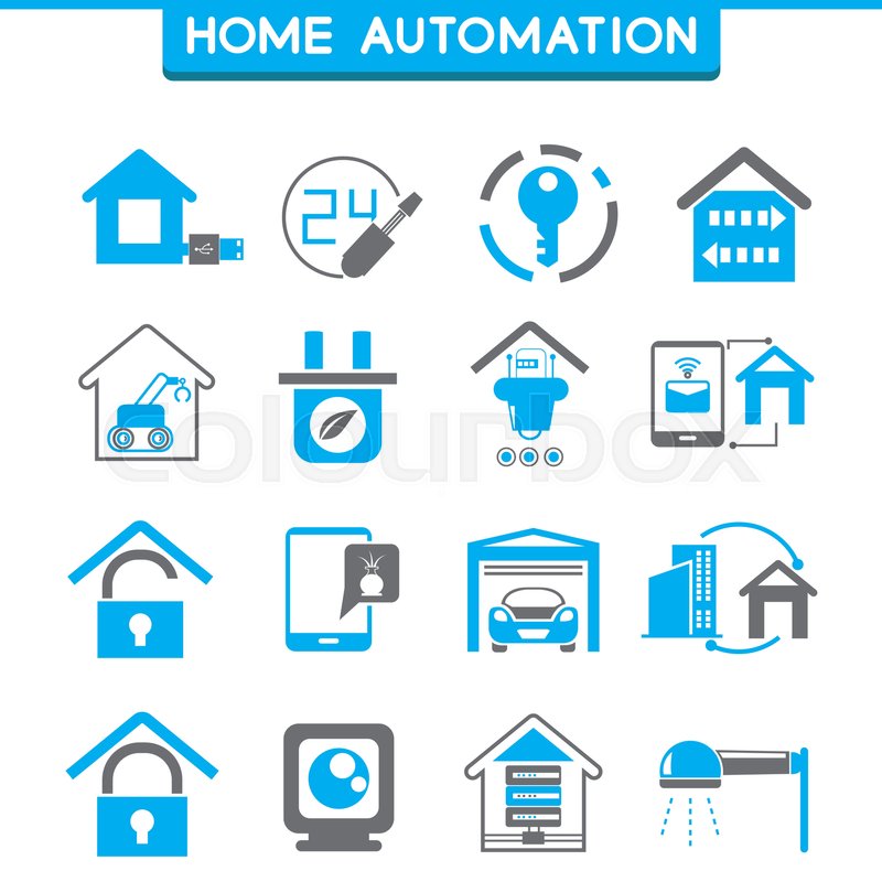 800x800 Smart Home Icons, Home Automation Stock Vector Colourbox