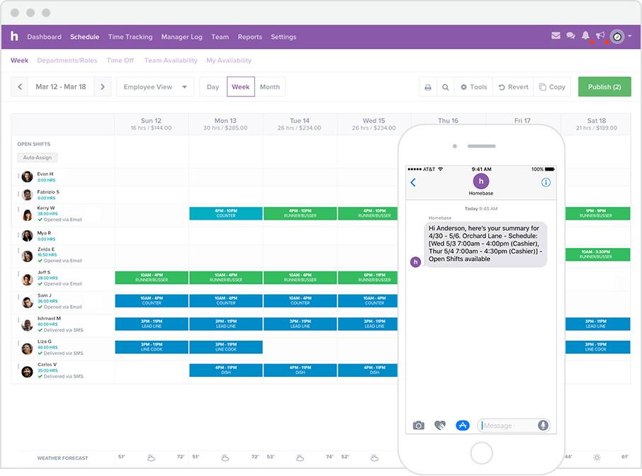 906x672 Free Online Employee Scheduling Software Homebase