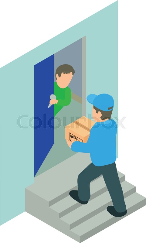 481x800 Home Delivery Icon Isometric Stock Vector Colourbox