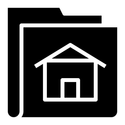 256x256 Home Folder Icon Of Glyph Style