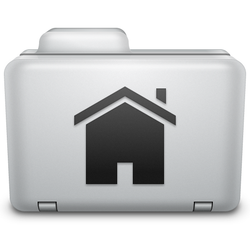512x512 Noir Home Folder Icon