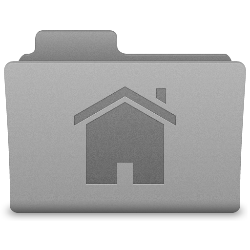 512x512 Grey Home Folder Icon