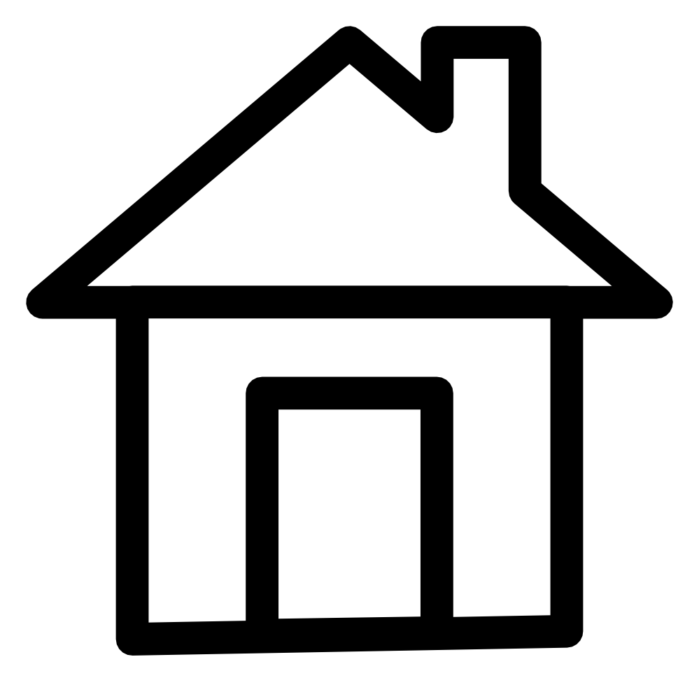 999x999 Clip Art Home Icon Black White Line Art