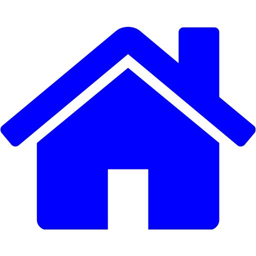512x512 Blue House Icon