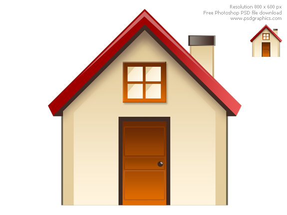 575x431 Home Icon Psdgraphics