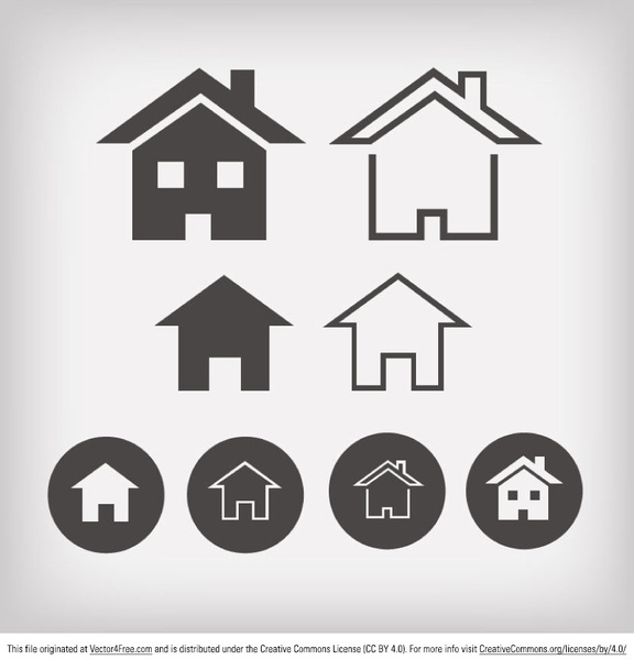 576x600 Home Icon Designs Free Vector In Adobe Illustrator