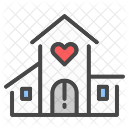 256x256 Home Icon Of Colored Outline Style