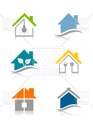 308x400 Set Of Home Icons Vector Image Of Icons And Emblems