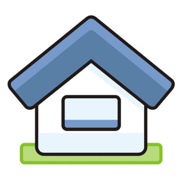 626x626 Cartoon House Icon With Triangle Layout Vector Free Download