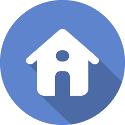 256x256 Flat Blue Home Icon
