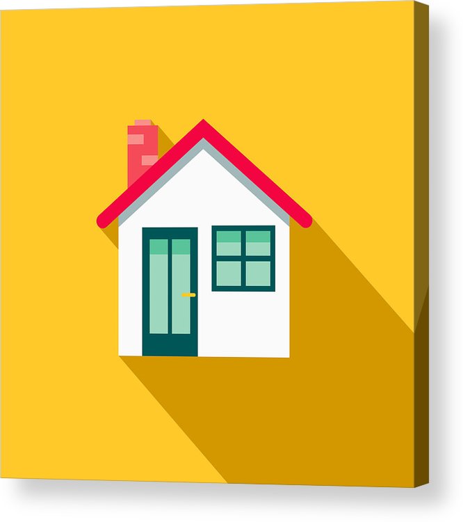 666x750 House Flat Design Home Improvement Icon Acrylic Print