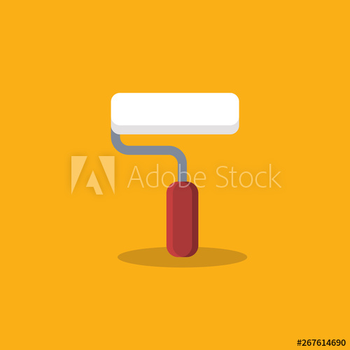 500x500 Paint Roller Flat Design Home Improvement Icon