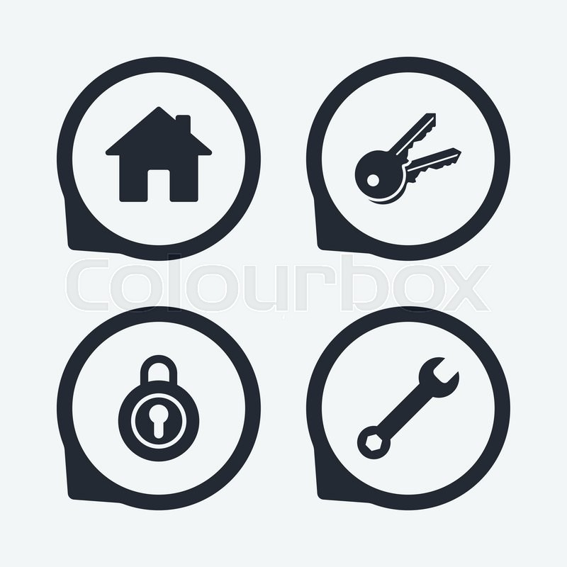 Home Key Icon Wrench Service Tool Stock Vector Colourbox 800x800 Home Key Icon Wrench Service Tool Stock Vector Colourbox