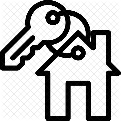 House Key Icon Of Line Style 512x512 House Key Icon Of Line Style