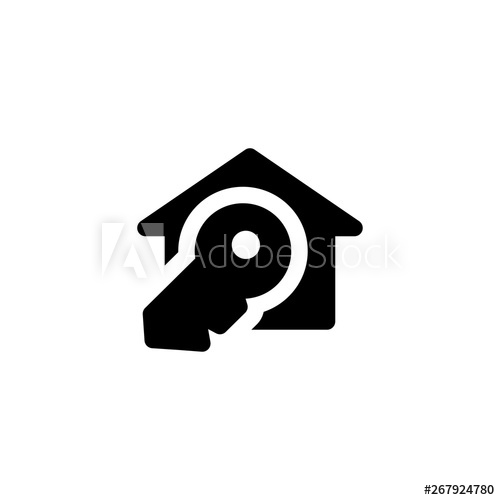 Home Key Icon Vector Illustration 500x500 Home Key Icon Vector Illustration