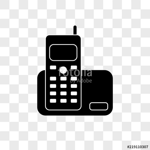 500x500 Home Phone Vector Icon On Transparent Background, Home Phone Icon
