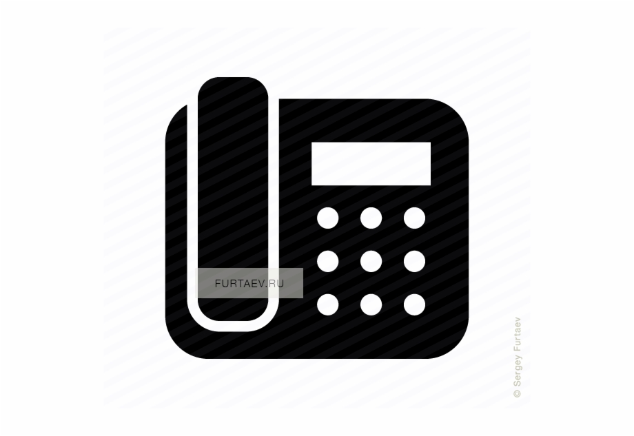 920x633 Vector Icon Of Push Button Telephone