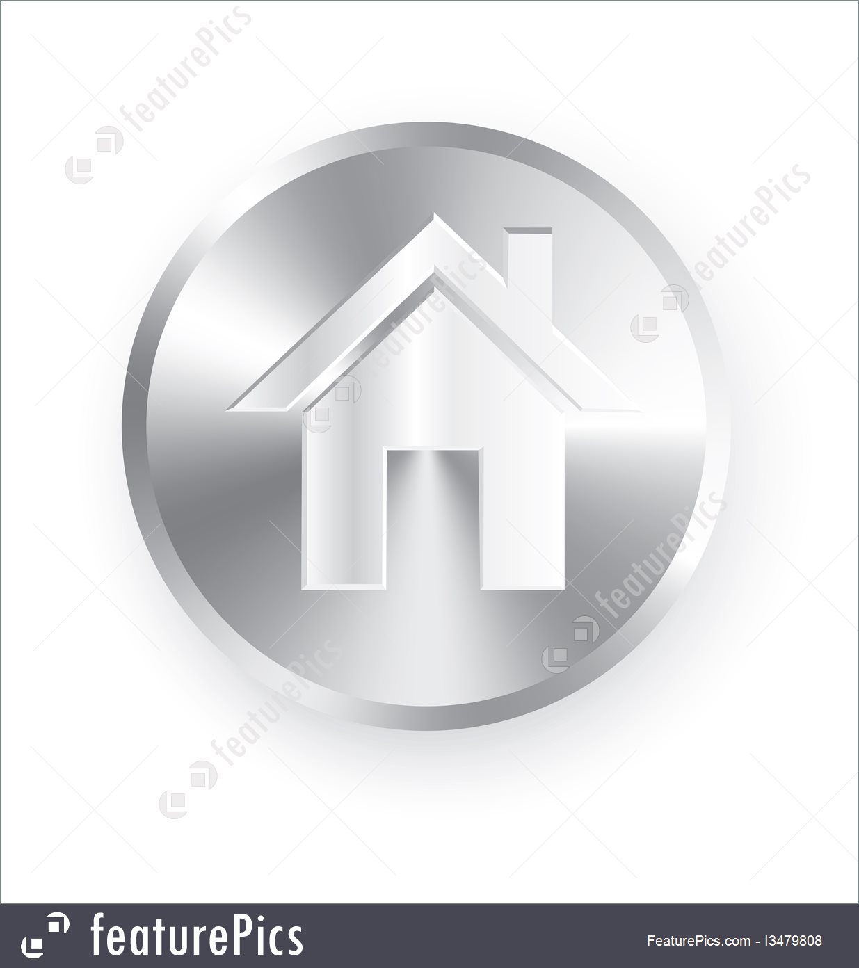 1235x1392 Emblems And Symbols Home Icon Metal Button Vector