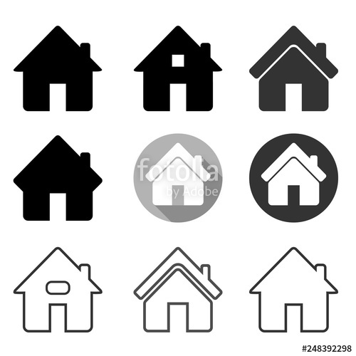 500x500 Home Icon Set, Home Symbol Set For Web Site Ui Or Application Ui