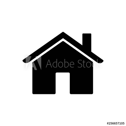 500x500 House Icon Home Symbol Isolated On White Background Vector Home