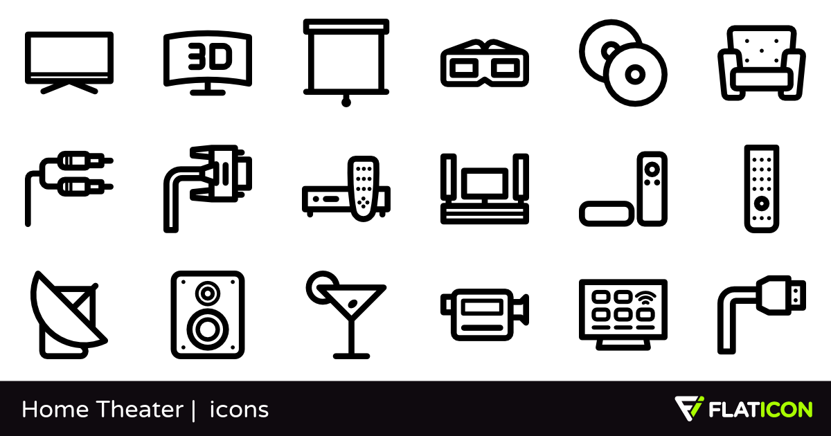 1200x630 Home Theater Free Icons
