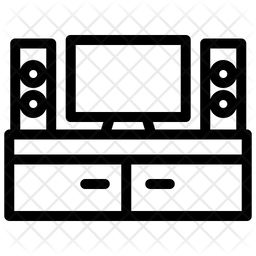 256x256 Home Theater Icon Of Line Style