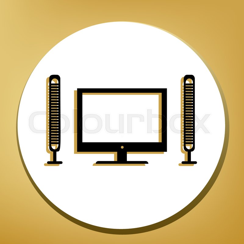 800x800 Home Theater Sign Vector Black Icon Stock Vector Colourbox