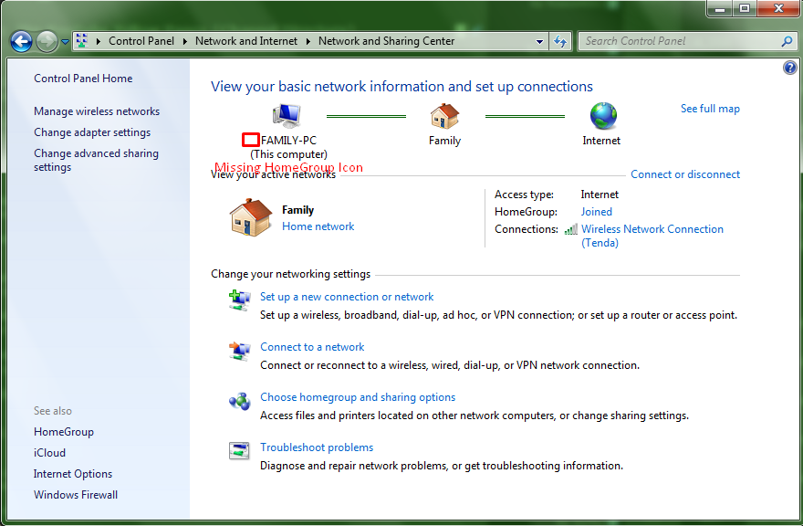 880x576 Missing Homegroup Icon In Network And Sharing Center Solved