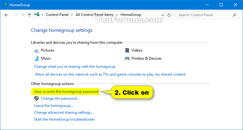 778x416 View Or Print Homegroup Password In Windows Tutorials