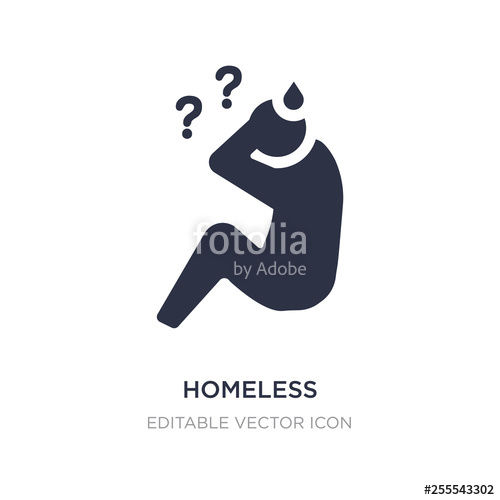 500x500 Homeless Icon On White Background Simple Element Illustration