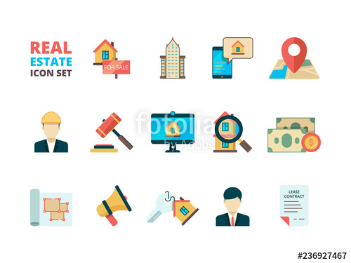 Real Estate Symbols Business House Rent Property Home Sale 500x375 Real Estate Symbols Business House Rent Property Home Sale