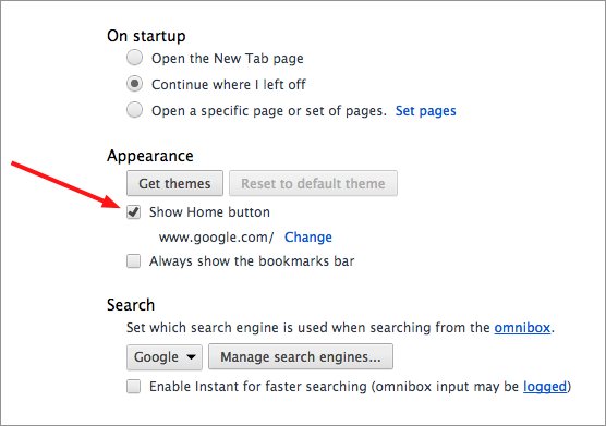 556x391 Google Chrome Put The Home Button On The Toolbar