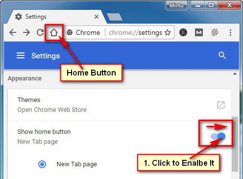 496x365 How To Show Or Hide The Home Button On Google Chrome Web Browse