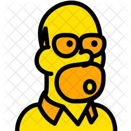 256x256 Homer Icon Of Colored Outline Style