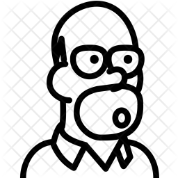 256x256 Homer Icon Of Line Style